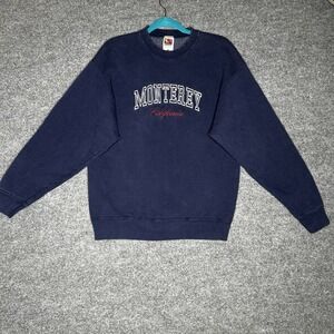 Monterey California Crewneck Sweatshirt Size Large Blue